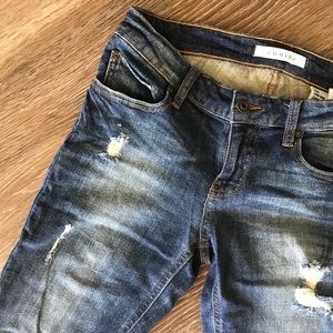 Low Rise Medium Wash Skinny Jeans